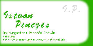 istvan pinczes business card