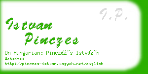 istvan pinczes business card